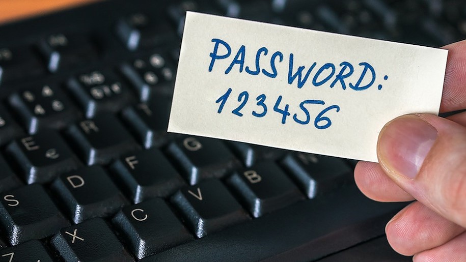 Photo of a very weak password